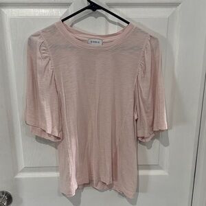 Evereve Blush Puff-Sleeve Crewneck Tee